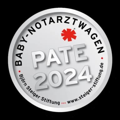 Baby-Notarztwagen Pate 2024 der Björn Steiger Stiftung